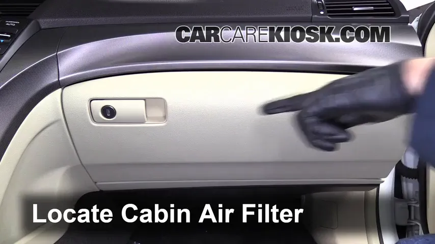 2012 Acura TL 3.5L V6 Filtre à air (intérieur) Changement